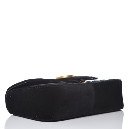 Gucci Velvet Matelasse Mini GG Marmont Shoulder Bag Black 4 of 7