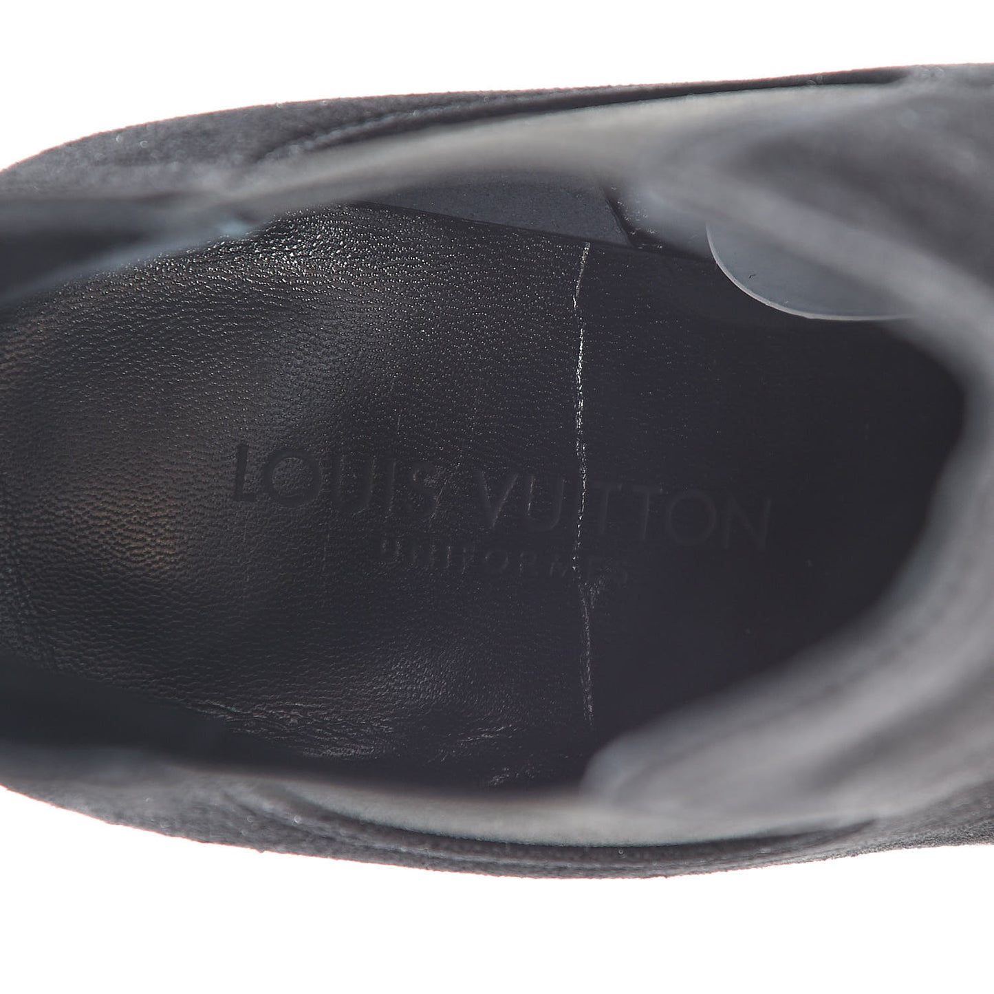 Suede Monogram Uniformes Cap Toe Chelsea 75mm Ankle Boots 36.5 Black