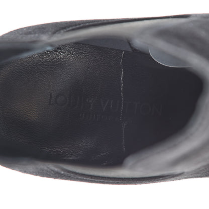 Louis Vuitton Suede Monogram Uniformes Cap Toe Chelsea 75mm Ankle Boots 36.5 Black 6 of 7