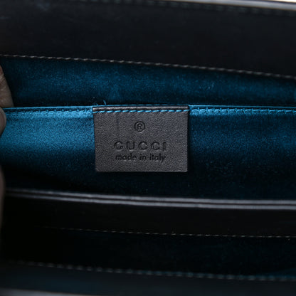 Gucci Suede Patent GG Web Small Ophidia Chain Shoulder Bag Black 6 of 14