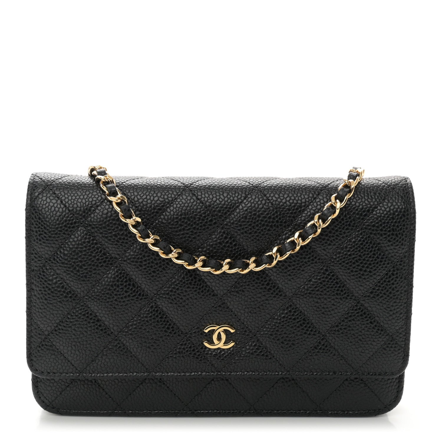 Chanel Caviar Quilted Wallet on Chain WOC Black 1 of 12