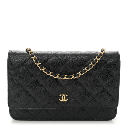 Chanel Caviar Quilted Wallet on Chain WOC Black 1 of 12