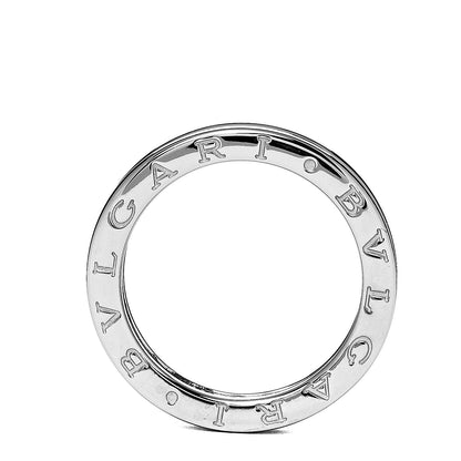 Bulgari 18K White Gold Diamond B.Zero1 One-Band Pave Ring 54 6.75 5 of 5