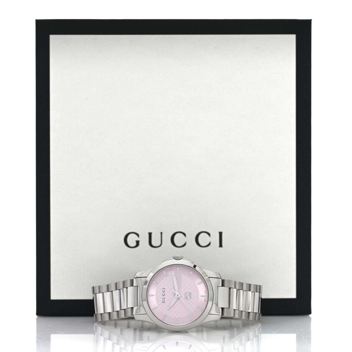 Gucci Stainless Steel 27mm G-Timeless Quartz Watch Pink 5 of 5