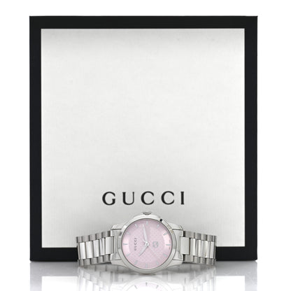 Gucci Stainless Steel 27mm G-Timeless Quartz Watch Pink 5 of 5