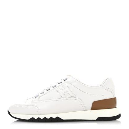 Hermes Calfskin Womens Trail Sneakers 35 White 1 of 9