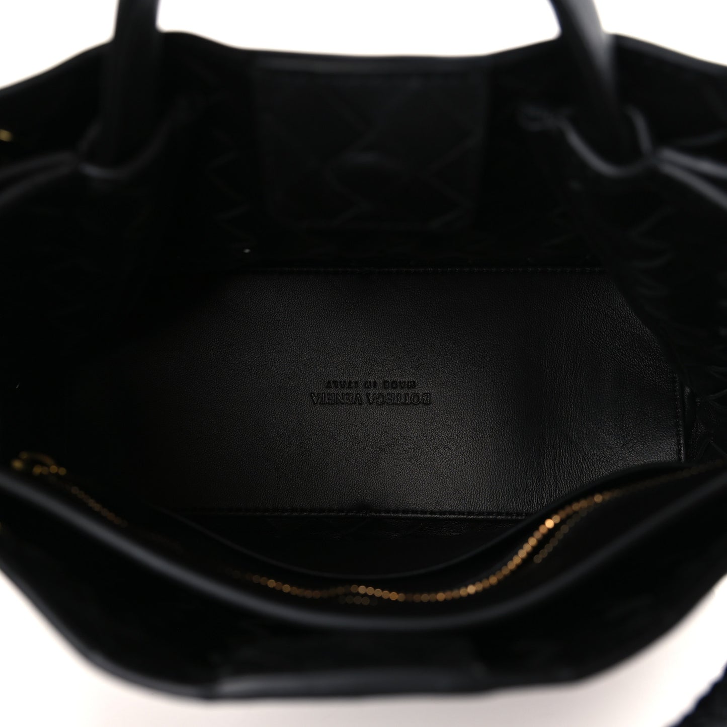 Nappa Intrecciato Small Andiamo Shoulder Bag Black