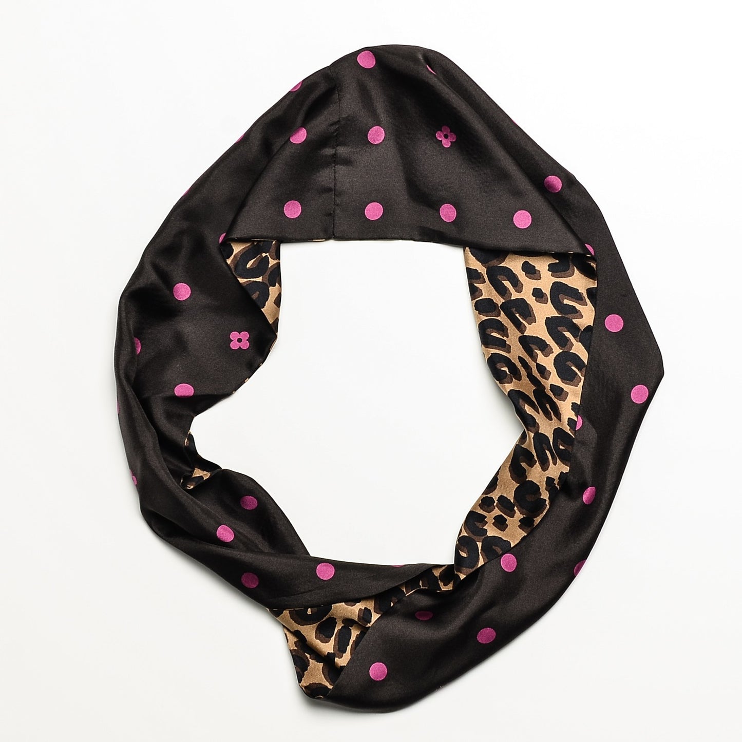 Silk Leopard Snood Scarf
