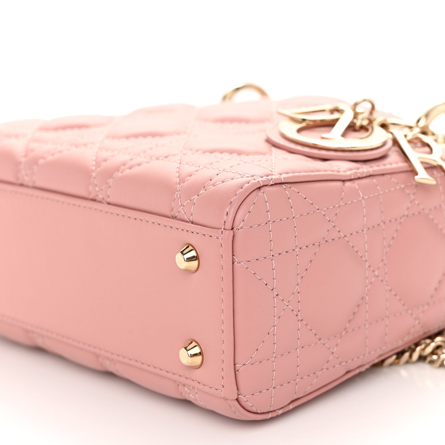Christian Dior Lambskin Cannage Mini Lady Dior Blush 10 of 10