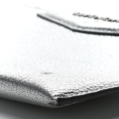 Givenchy Metallic Calfskin Iconic Pouch Crossbody Black Silver 10 of 11