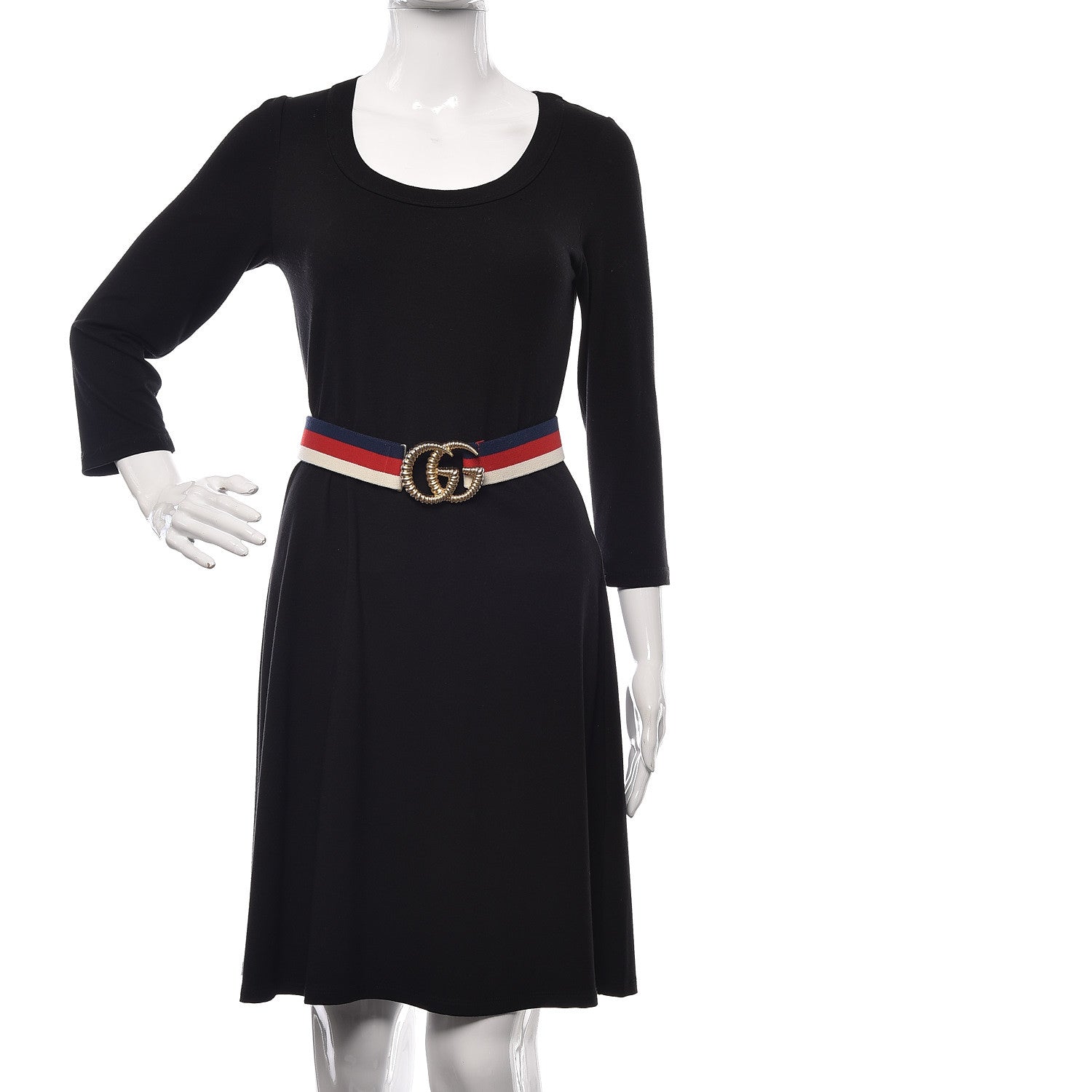 Gucci Canvas Torchon Double G Sylvie Web Belt 80 32 Red White Blue 2 of 5