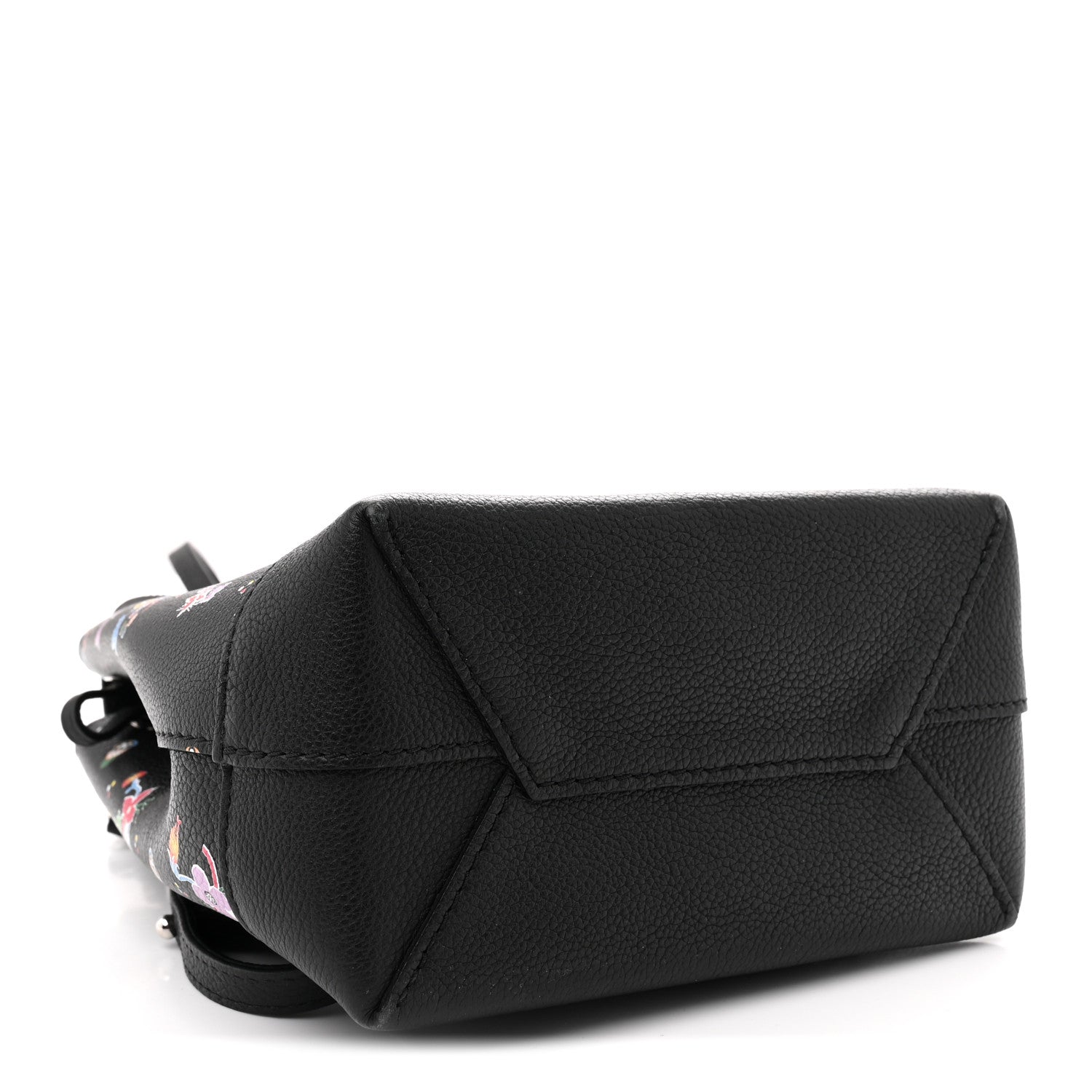 Louis Vuitton Calfskin Flower Lockme Mini Backpack Black Multicolor 7 of 23