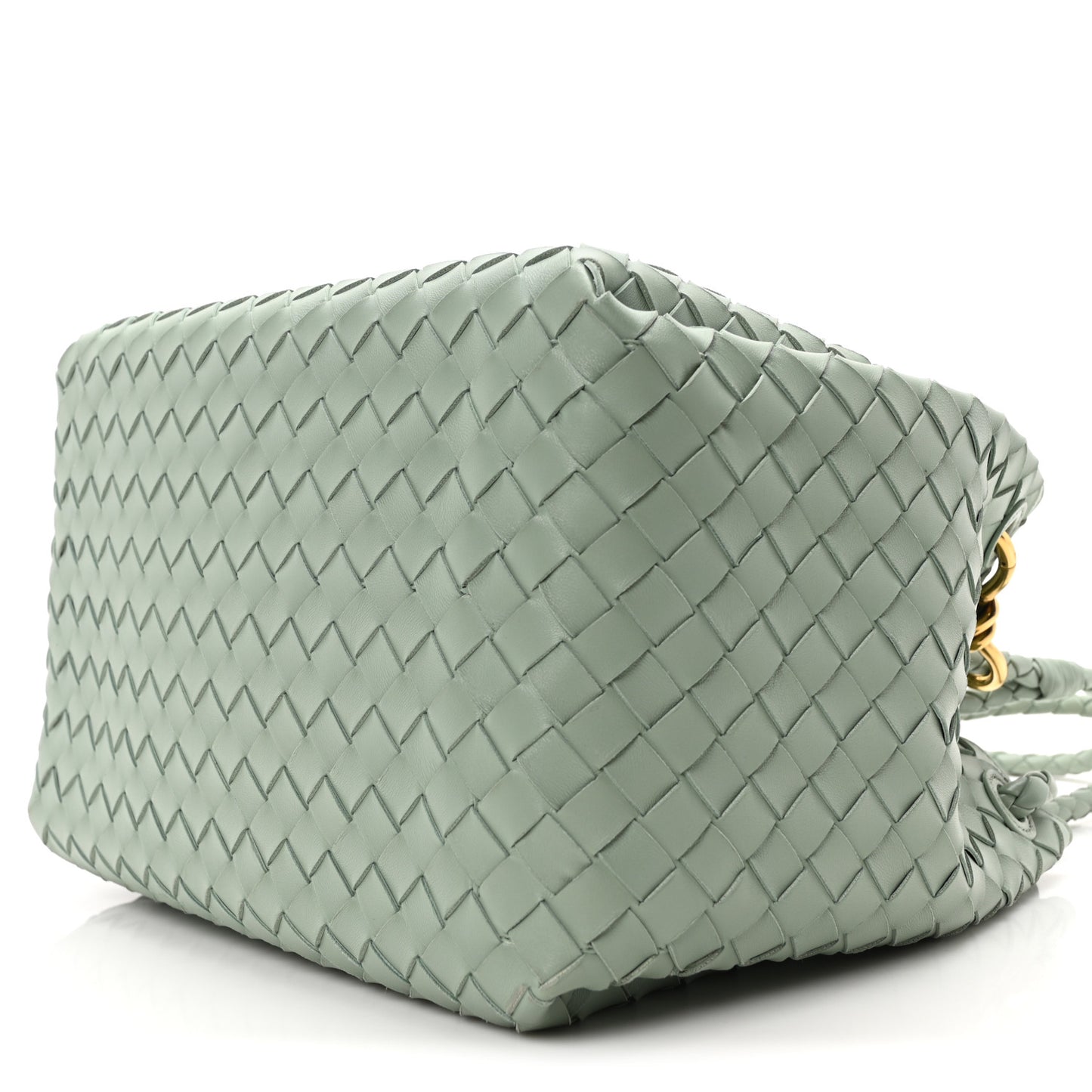 Nappa Intrecciato Large Andiamo Parachute Shoulder Bag New Sauge