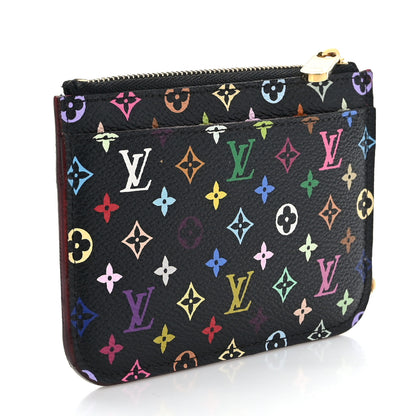 Louis Vuitton Monogram Multicolor Key Pouch Black Grenade 3 of 7