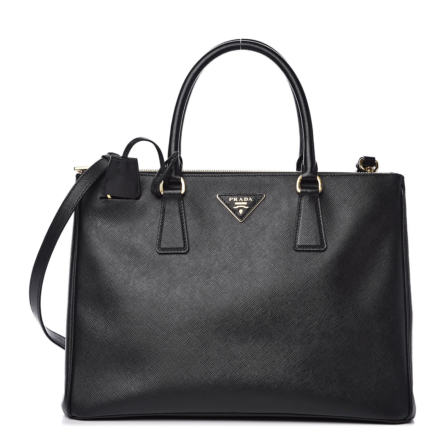 Prada Saffiano Large Galleria Double Zip Tote Black 1 of 10
