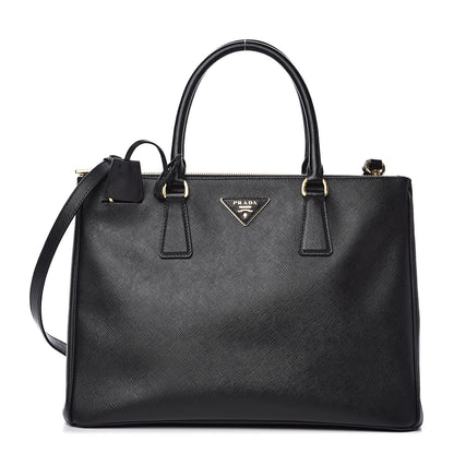 Prada Saffiano Large Galleria Double Zip Tote Black 1 of 10