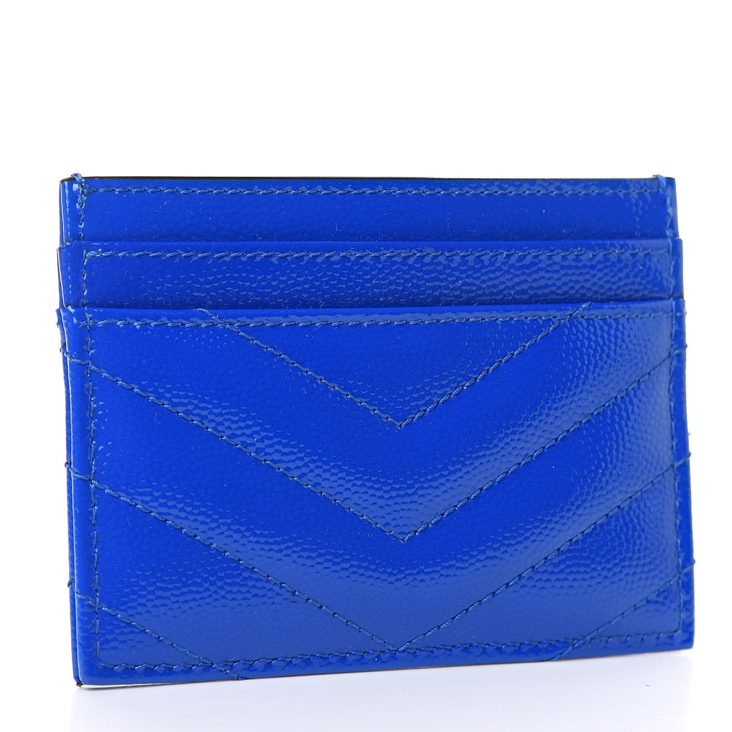 Grain De Poudre Matelasse Credit Card Case Blue Majorelle
