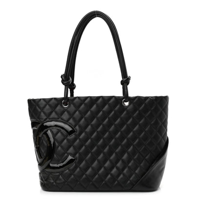 Chanel Calfskin Quilted Large Cambon Tote Black 1 of 13