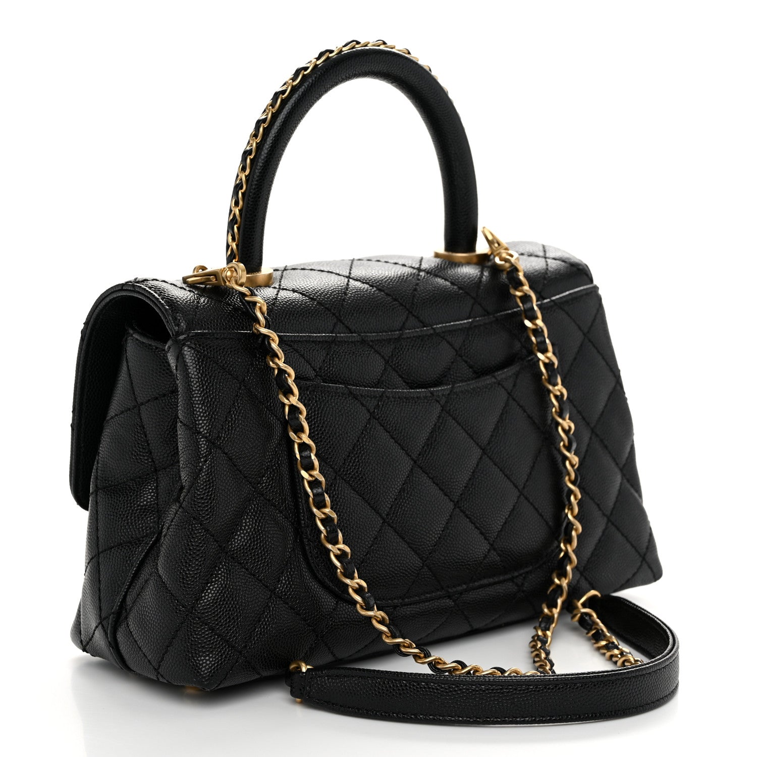 Chanel Caviar Quilted Mini Coco Chain Handle Flap Black 3 of 10