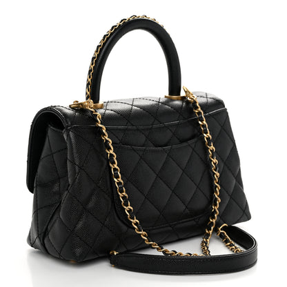 Chanel Caviar Quilted Mini Coco Chain Handle Flap Black 3 of 10