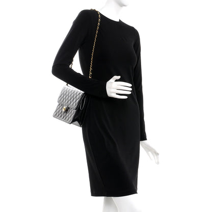 Chanel Lambskin Quilted Medium Single Flap Black 2 of 8