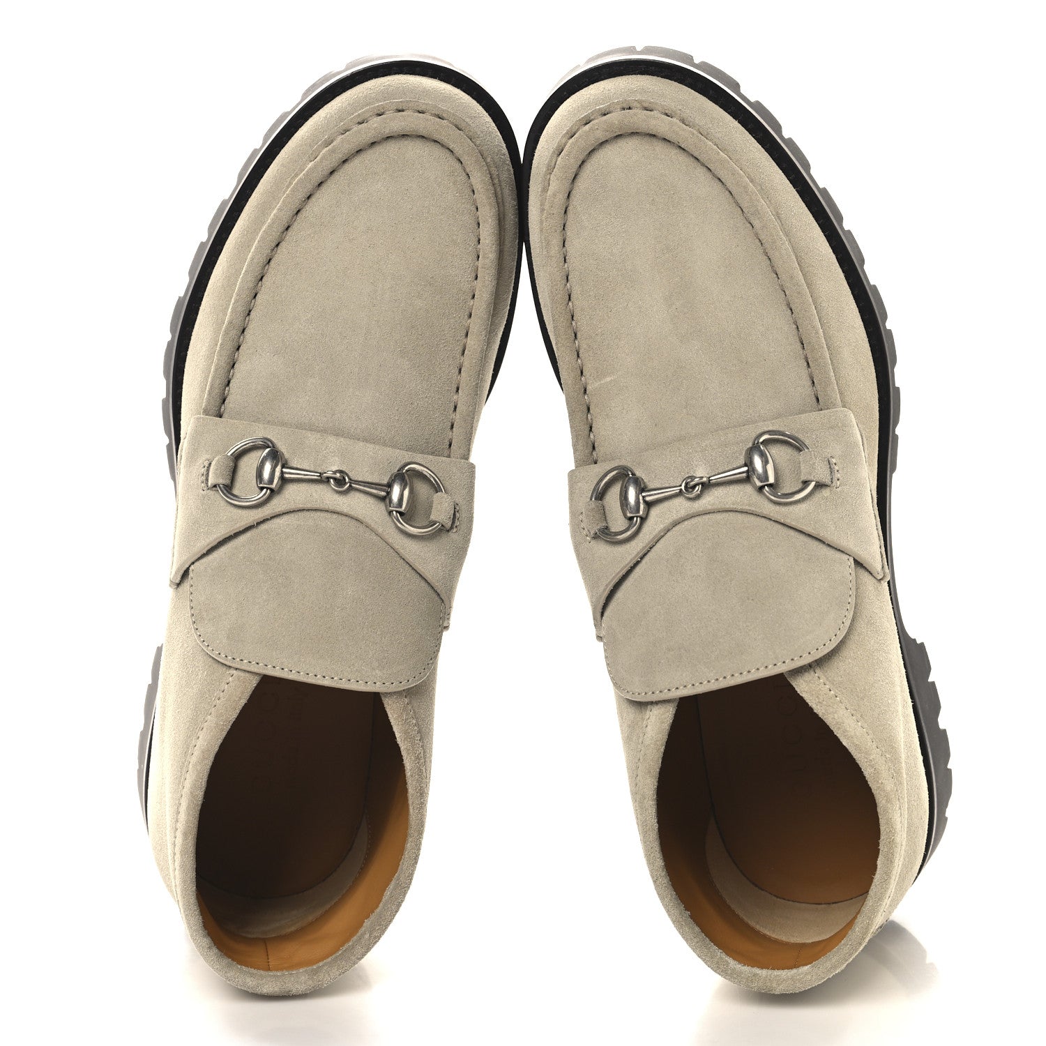 Gucci Suede Mens Horsebit Ankle Boots 8.5 Beige 2 of 10