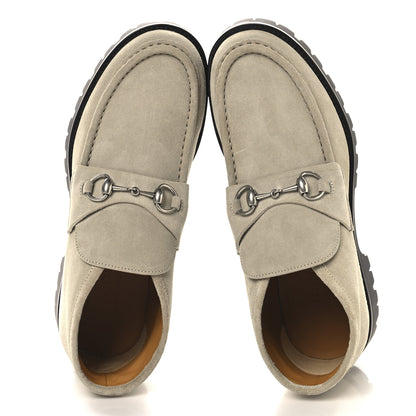 Gucci Suede Mens Horsebit Ankle Boots 8.5 Beige 2 of 10