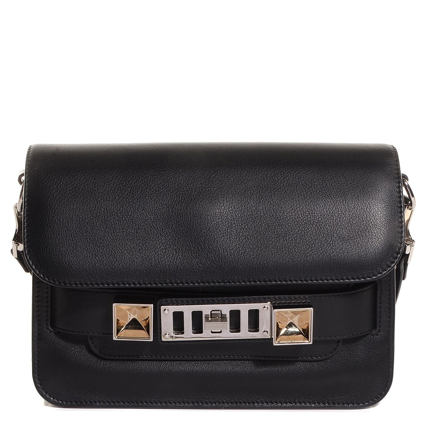 Leather Mini PS11 Classic Shoulder Bag Black
