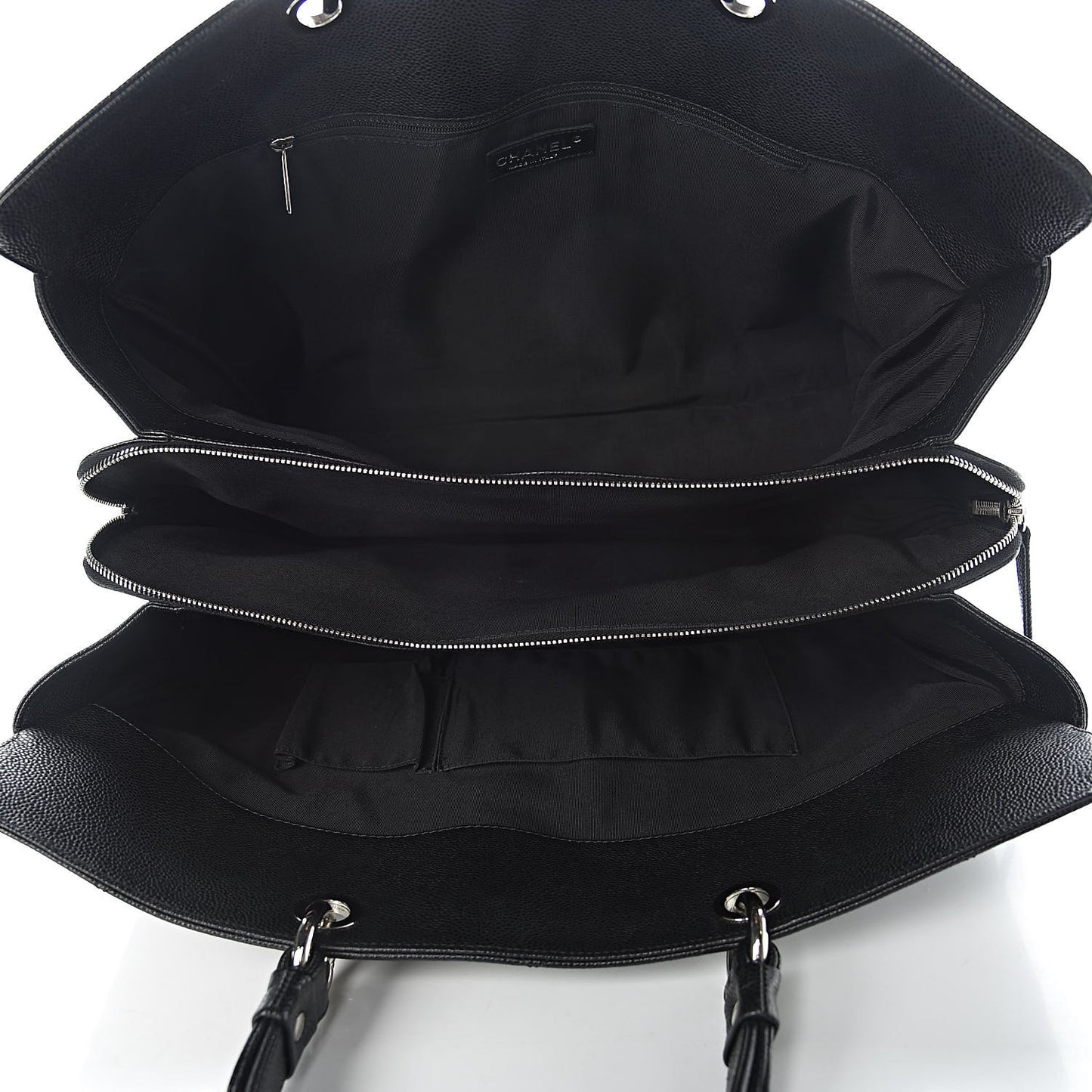 Soft Caviar Quilted CC Timeless Tote Black