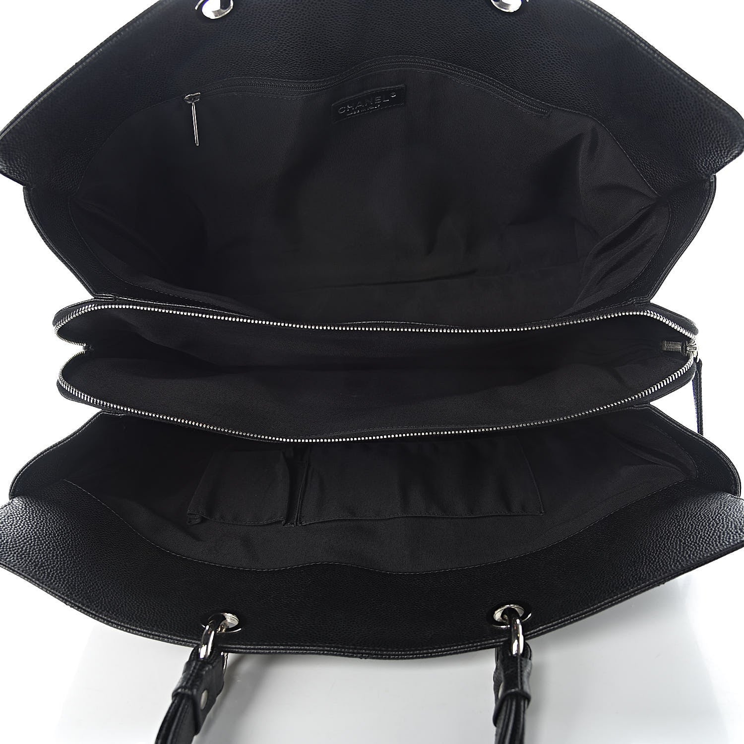 Chanel Soft Caviar Quilted CC Timeless Tote Black 5 of 11