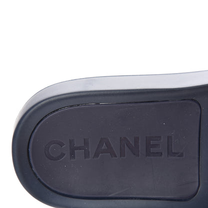 Chanel PVC CC Mules Sandals 39 Navy Gold 9 of 10