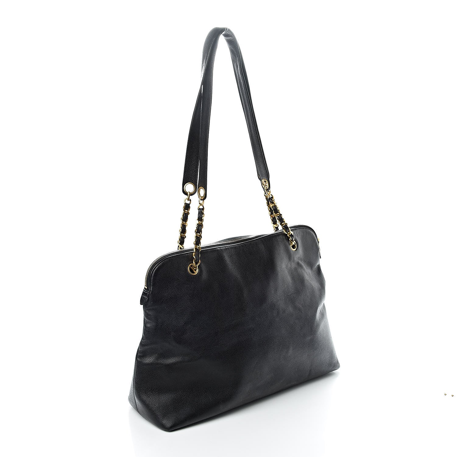 Chanel Caviar Large CC Shoulder Bag Black 3 of 13