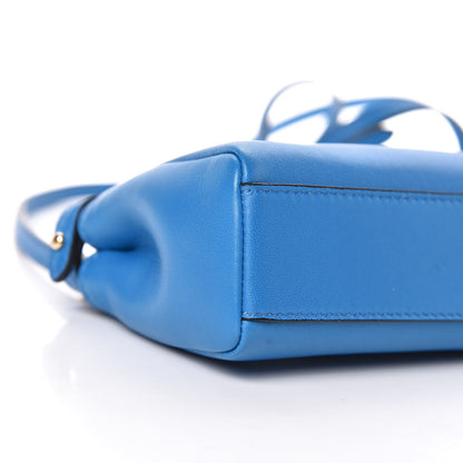 Fendi Shiny Nappa Micro Peekaboo Iconic Satchel Blue Royal 9 of 10