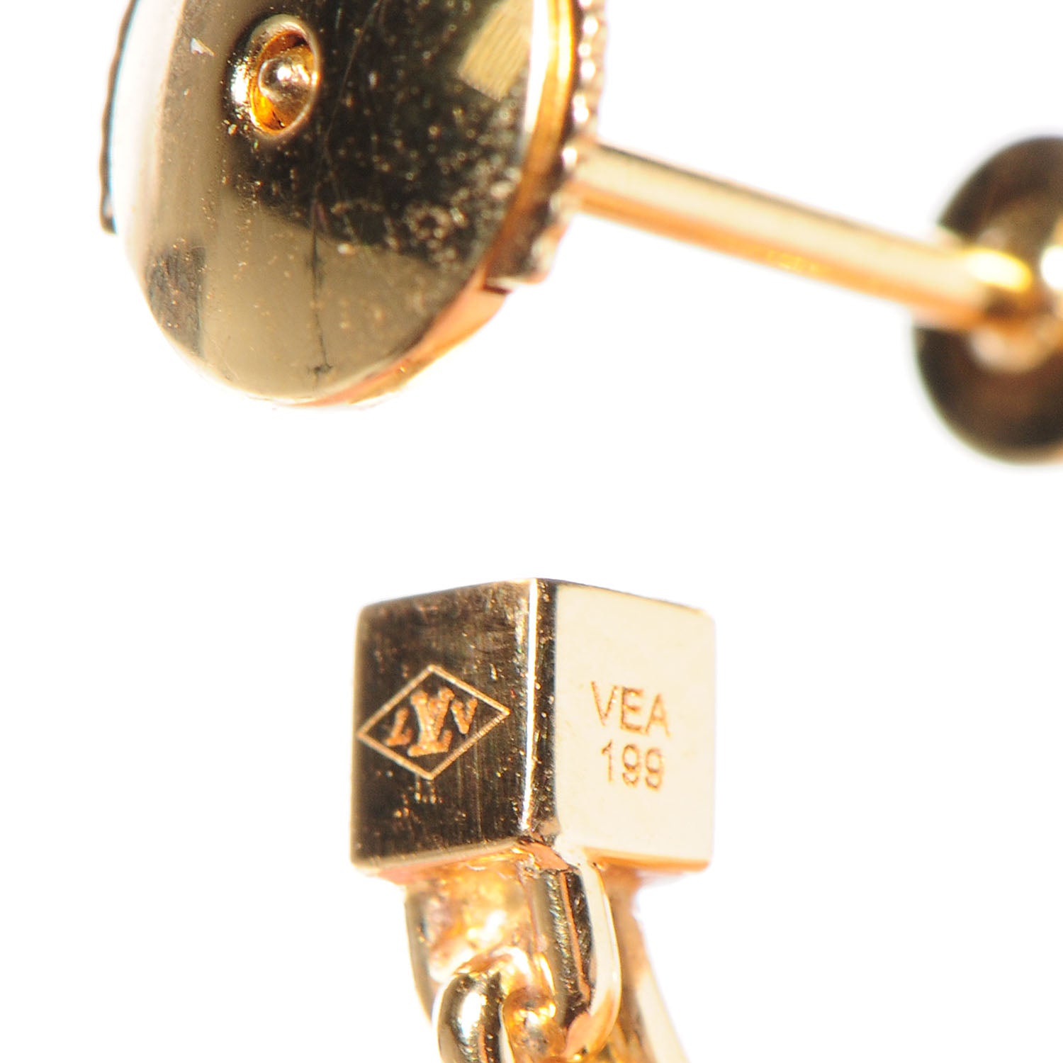 Louis Vuitton 18K Gold Citrine Baby Don't Cry Drop Earrings 6 of 6