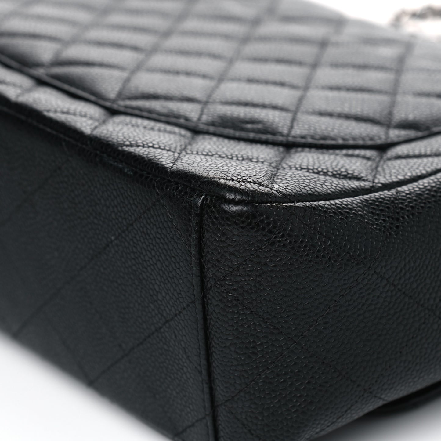 Caviar Quilted Maxi Double Flap Black