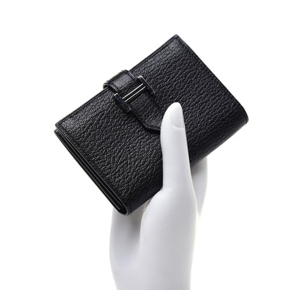 Hermes Chevre Mysore Bearn Card Holder Wallet Black 2 of 11