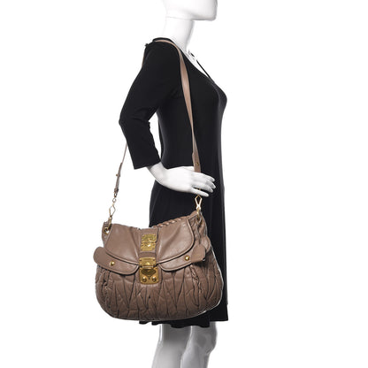 Miu Miu Nappa Matelasse Coffer Hobo Juta 2 of 17