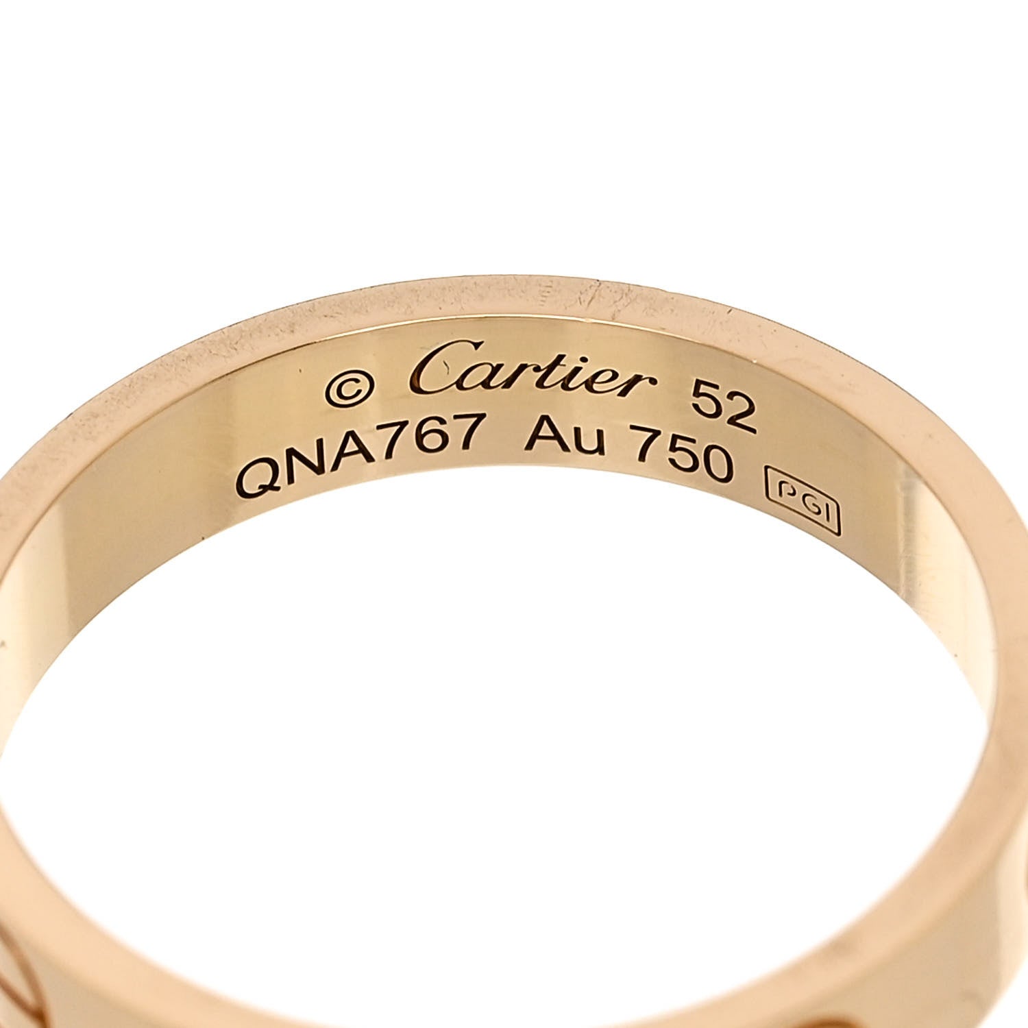 Cartier 18K Yellow Gold 3.5mm LOVE Wedding Band Ring 52 6 4 of 5