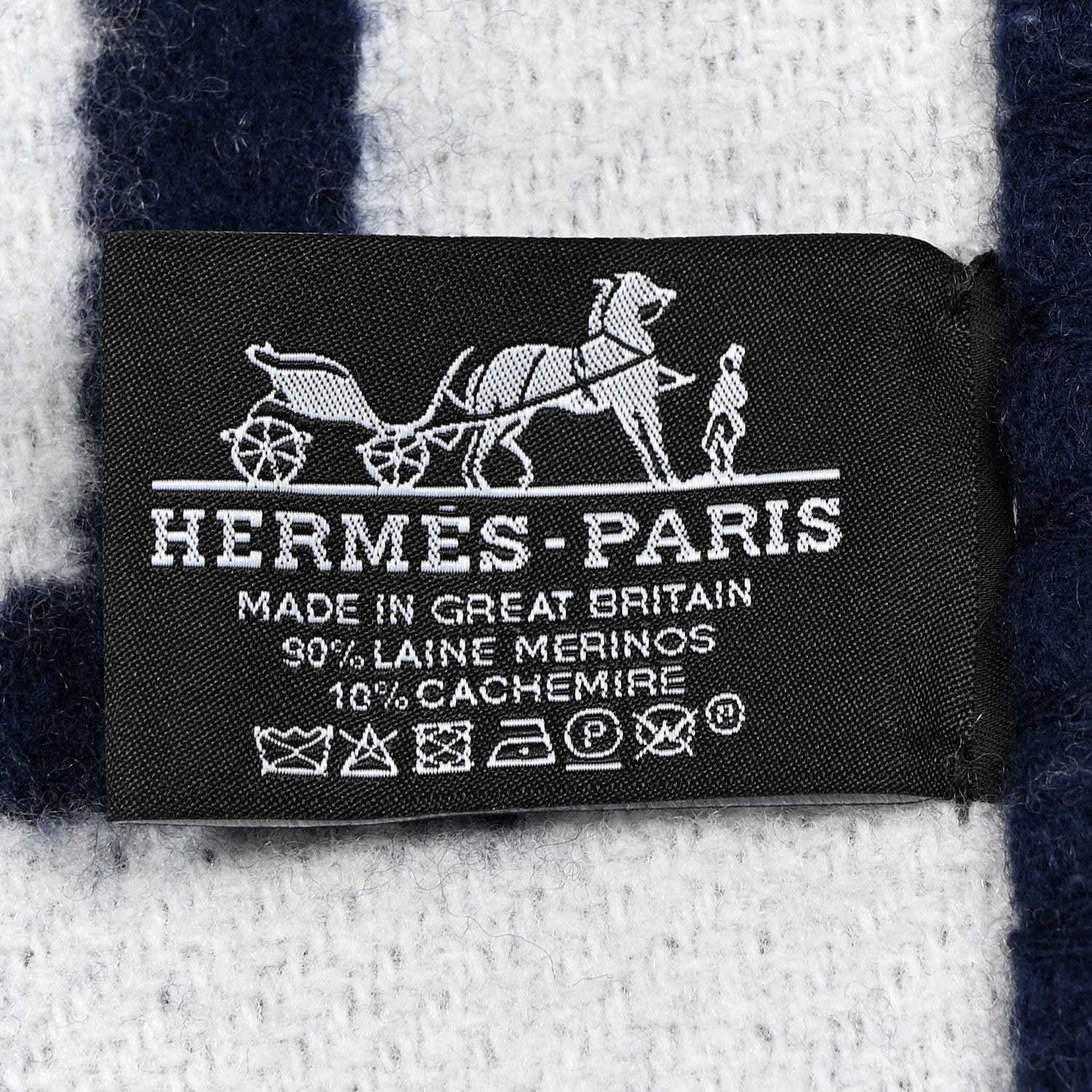 Hermes Wool Cashmere Avalon III Blanket Caban Ecru 3 of 3