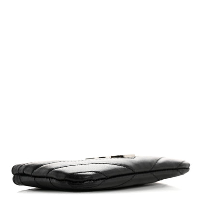 Saint Laurent Calfskin Matelasse Monogram Key Pouch Black 4 of 8