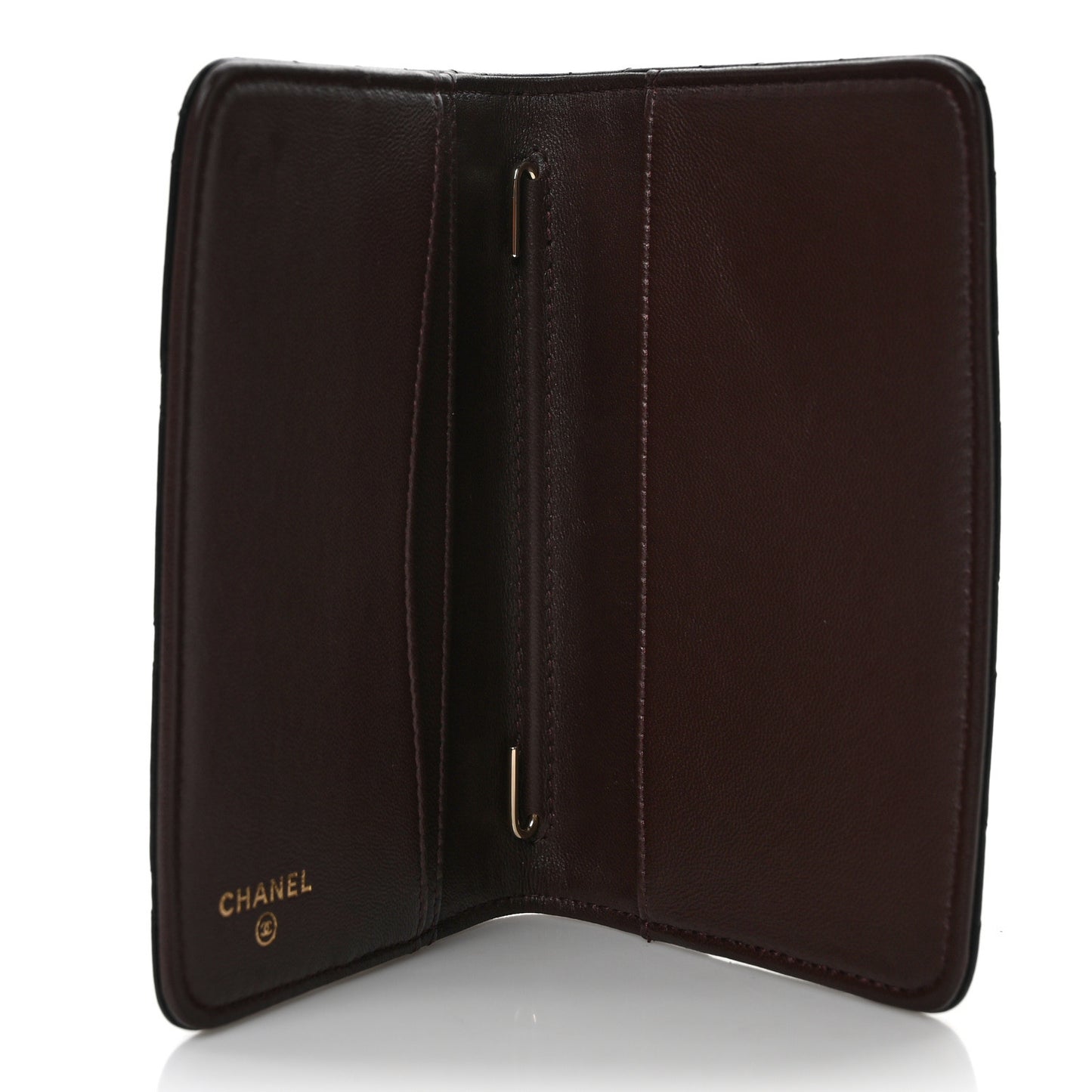 Lambskin Quilted Small Agenda Cover Black