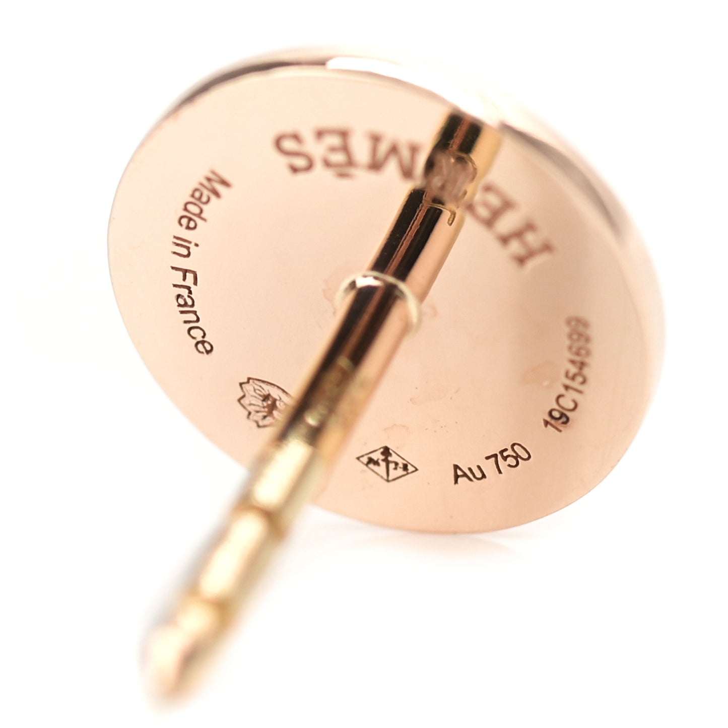 18K Rose Gold TPM Ex-Libris Stud Earrings