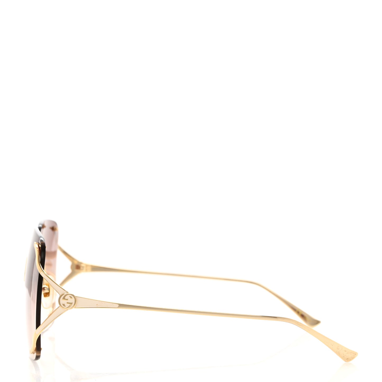 Metal Oversized Sunglasses GG0646S Gold Brown