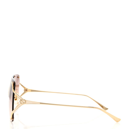 Gucci Metal Oversized Sunglasses GG0646S Gold Brown 3 of 7