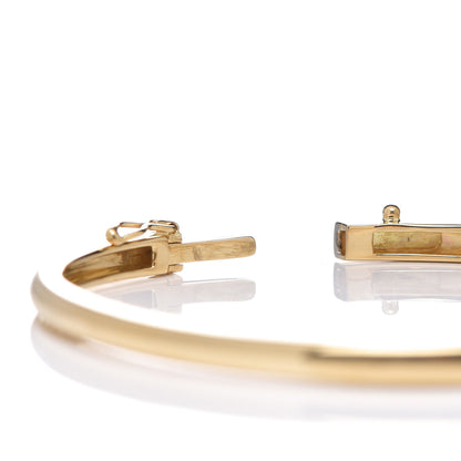 Tiffany 18K Yellow Gold Diamond 3.6mm Bangle Bracelet 5 of 5