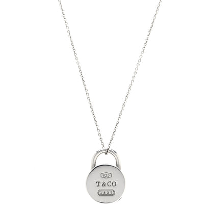 Tiffany Sterling Silver 1837 Circle Lock Necklace 1 of 6