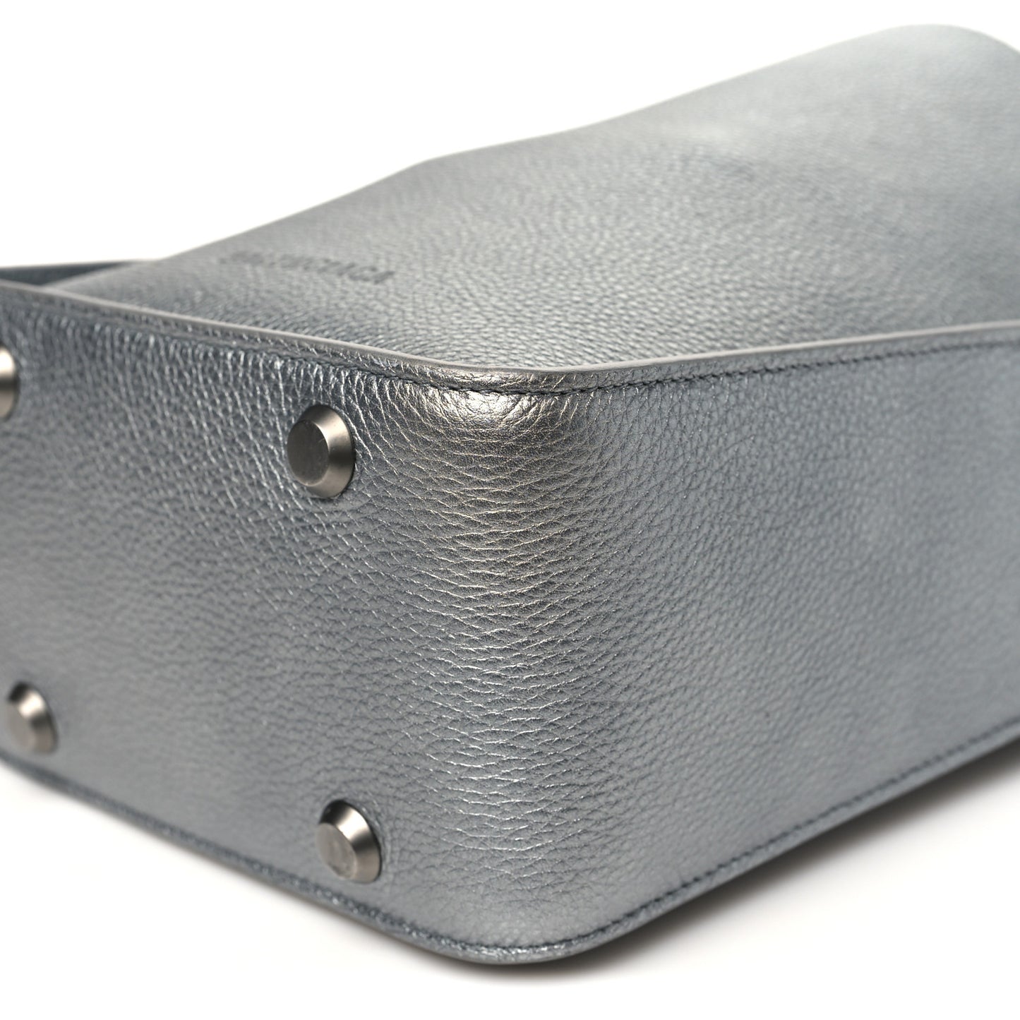 Metallic Calfskin XS Tool 2.0 North-South Tote Silver