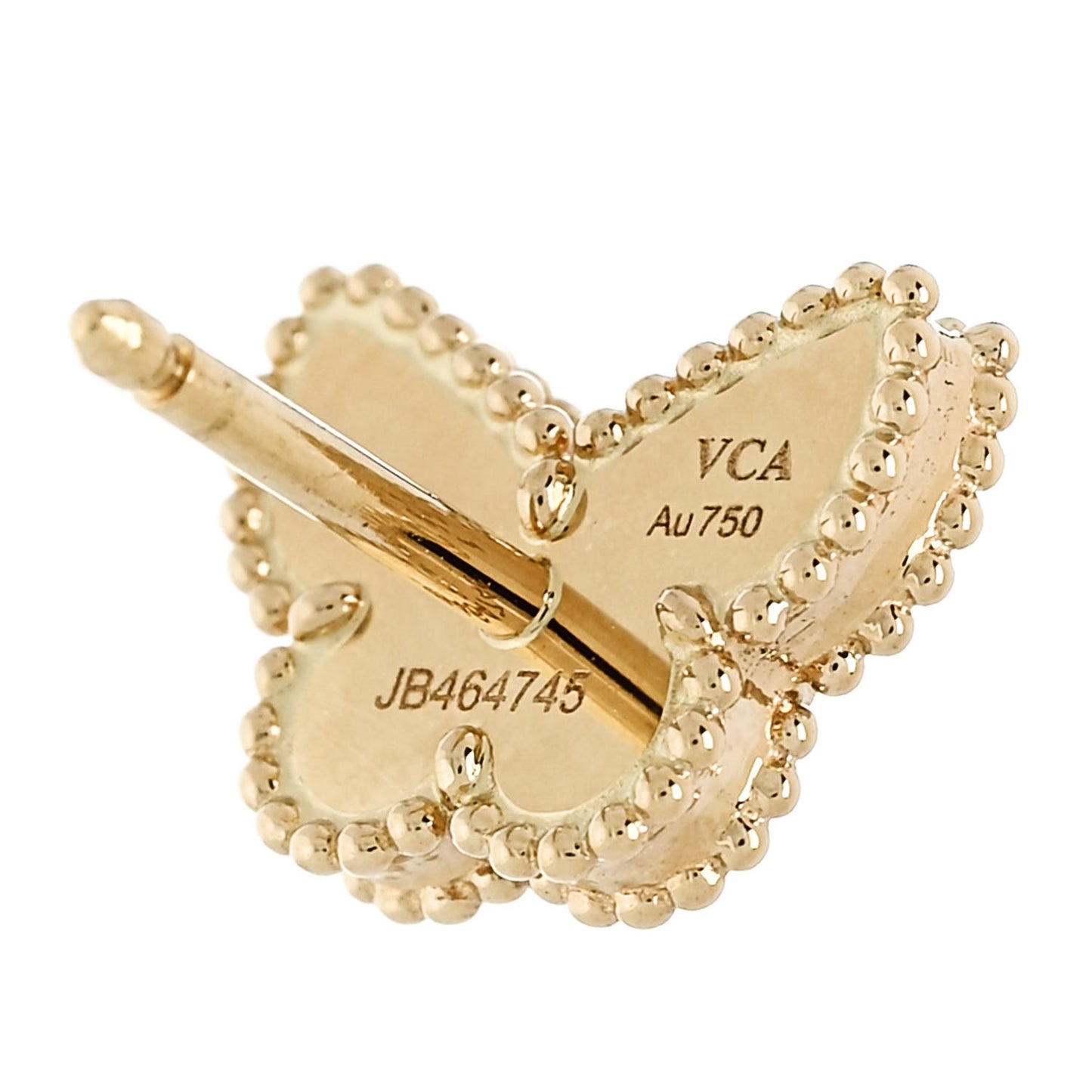 18K Yellow Gold Mother of Pearl Sweet Alhambra Butterfly Earrings