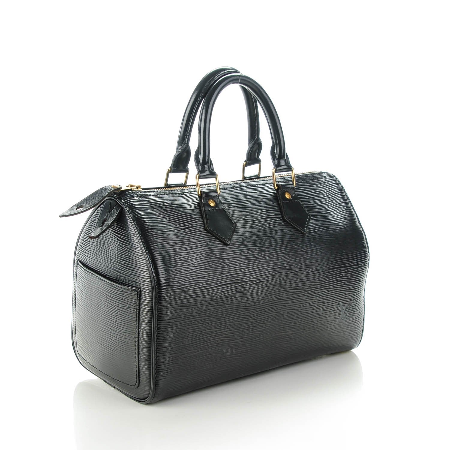 Louis Vuitton Epi Speedy 25 Black 3 of 8