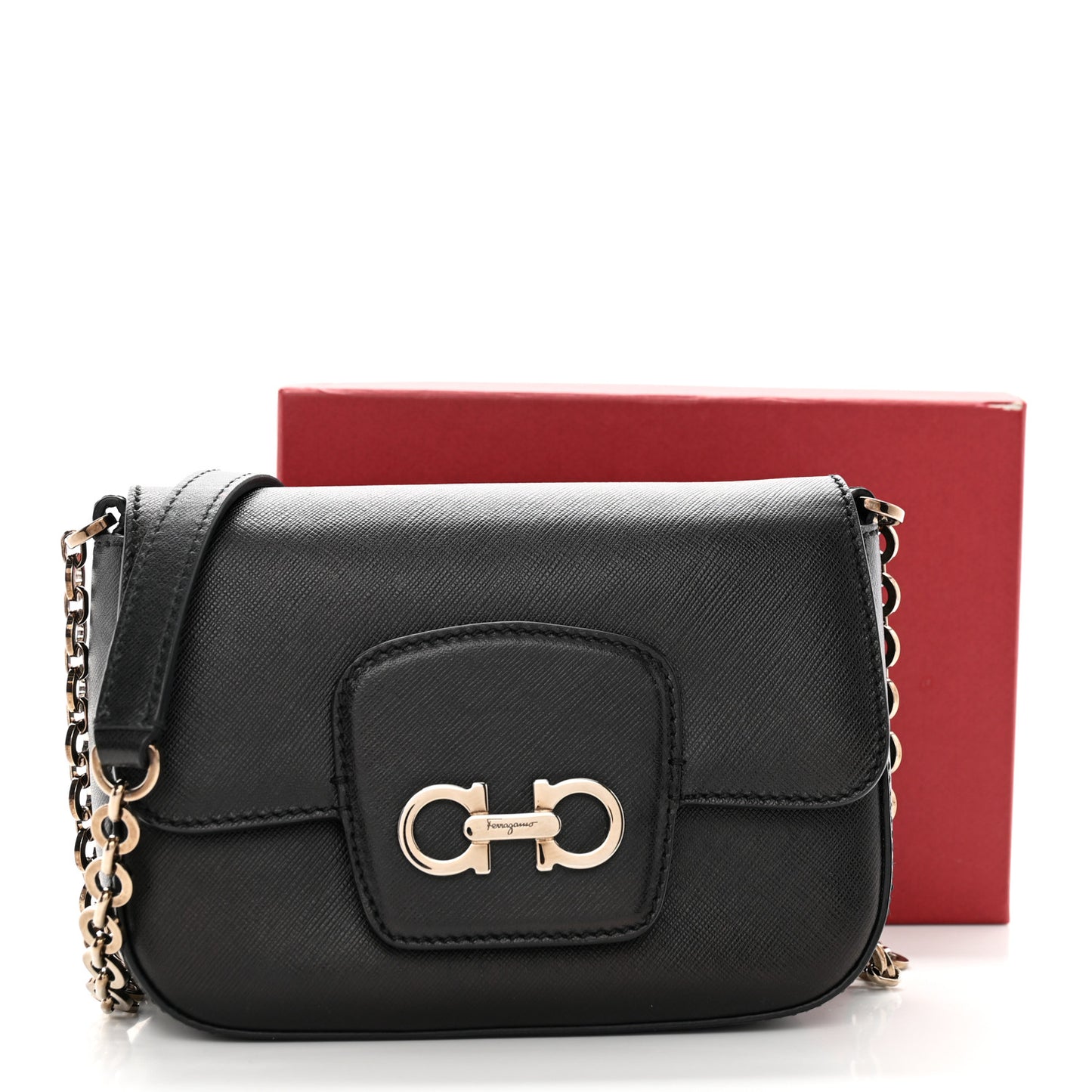 Saffiano Paris Crossbody Bag Black